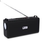 NR-A2 Flashlight Three-band Radio Wireless Speaker Portable Bluetooth Speaker – Black