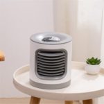Air Purifier Cleaner Negative Ion Generator Fan with Projection Lamp USB Fan – Grey