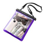 Transparent Bag Waterproof Shoulder Pouch Sundries Mobile Phone Bags – Purple