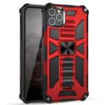 Shockproof Invisible Kickstand PC + TPU Combo Case for iPhone 11 Pro 5.8 inch – Red