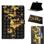Light Spot Decor Pattern Printing Leather Tablet Case for iPad Pro 11-inch (2020)/(2018) – Gold Butterflies