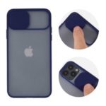 Matte PC + TPU Combo Phone Case with Slide Camera Cover for iPhone 11 Pro Max 6.5 inch – Blue