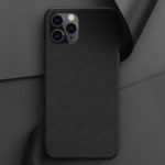Simple Style PU Leather Coated Soft TPU Phone Cover for Apple iPhone 11 Pro Max 6.5 inch – Black