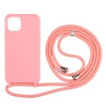 Soft TPU Case Phone Case with Multi-function Strap for iPhone 11 Pro 5.8-inch – Pink