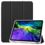 Tri-fold Stand Auto Wake/Sleep Leather Cover with Pen Slot for iPad Pro 11-inch (2020)/(2018) – Black