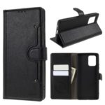 KAIYUE Wallet Leather Stand Case for Samsung Galaxy A91/S10 Lite – Black