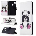 Pattern Printing Leather Wallet Cell Phone Case for Samsung Galaxy A11/M11 – Panda