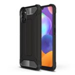 Armor Guard Plastic + TPU Hybrid Stylish Phone Case for Samsung Galaxy A31 – Black