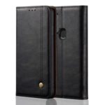 Crazy Horse Retro PU Leather Wallet Shell Cover for Samsung Galaxy M31 – Black