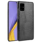 Crocodile Texture PU Leather Coated PC Phone Shell for Samsung Galaxy A71 5G SM-A716 – Black