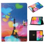 Pattern Printing Leather Stand Case with Card Slots for Samsung Galaxy Tab A 10.1 (2019) T510 T515 – Eiffel Tower