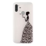 Pattern Printing TPU Cell Phone Case for Samsung Galaxy M11 – Butterfly Girl