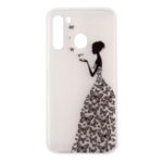 Pattern Printing Flexible TPU Back Cover for Samsung Galaxy A21 – Butterfly Girl