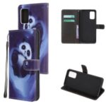 Pattern Printing Cross Texture Leather Wallet Case with Strap for Samsung Galaxy S20 – Panda