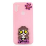 3D Cartoon Decor Soft TPU Phone Cover for 	Samsung Galaxy A11 – Girl