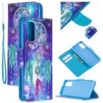Cross Texture Pattern Printing Wallet Stand Pretty Leather Case for Samsung Galaxy A71 SM-A715 – Dream Catcher