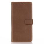 Crazy Horse Skin Leather Wallet Stand Case for Samsung Galaxy A41 (For Japan) – Coffee