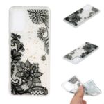 Glitter Sequins Stylish TPU Phone Shell for Samsung Galaxy S20 Ultra – Black Lace