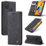 CASEME 013 Series Auto-absorbed Leather with Wallet Shell for Samsung Galaxy M30s/M21  – Black