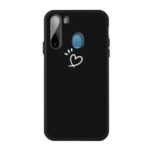Love Heart Pattern Printing Matte TPU Back Case for Samsung Galaxy A11/M11 – Black