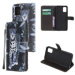 Newly Cross Texture Stylish Patterned Leather Stand Wallet Case for Samsung Galaxy A71 5G SM-A716 – Leopard