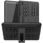 2-in-1 Tyre Style PC + TPU Combo Phone Cover for Samsung Galaxy Tab A 8.4 (2020) – Black
