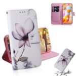 Printing Skin Leather Wallet Phone Case for Samsung Galaxy A11/M11 – Lotus