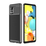 Drop Resistant Carbon Fiber Skin TPU Shell for Samsung Galaxy A51 5G SM-A516 – Black
