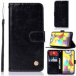 Premium Vintage Leather Wallet Case for Samsung Galaxy M31 – Black