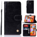 Premium Vintage Leather Wallet Case for Samsung Galaxy A11 – Black