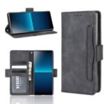Wallet Stand Flip Leather Phone Case with Multiple Card Slots for Sony Xperia L4 – Black