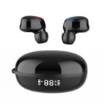 K1 TWS Bluetooth 5.0 Wireless Earphone Headset Headphone with Charging Bin – Black