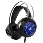 NUBWO N1 Gaming Headset 3.5mm + USB Over Ear Headphone with Microphone and LED Light – Black / Blue