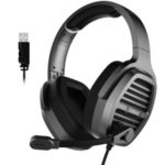 XIBERIA V21 USB Gaming Headset Over-Ear Gaming Headphones with Microphone – Black