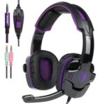 SADES SA930 3.5mm Wired Gaming Headset Professional Stereo  Gaming Headphone – Black/Purple