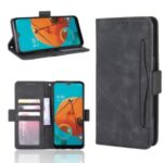 Multiple Card Slots Leather Wallet Stand Phone Case for LG Q51/K51 – Black