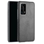 Crocodile Texture PU Leather Coated PC Cell Phone Shell Casing for Huawei P40 Pro+ – Black