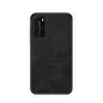 PINWUYO Honorable Series PU Leather Coated PC TPU Phone Shell for Huawei P40 – Black