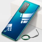 Electroplating Edge Hard PC Phone Case with Finger Ring for Huawei P40 – Green