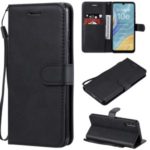 Wallet Stand Flip Leather Phone Cover for Huawei Enjoy 10e – Black