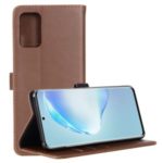 Crazy Horse Skin Retro Leather Shell for Huawei P40 – Dark Brown