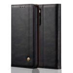 Crazy Horse Vintage Leather Mobile Phone Case for Huawei P40 – Black
