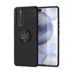 Finger Ring Kickstand TPU Case for Huawei Honor 30 Pro (Built-in Metal Sheet) – Black