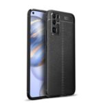 Litchi Grain Soft TPU Back Case Accessory for Honor 30 – Black
