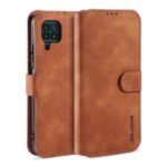 DG.MING Retro Style Wallet Leather Stand Case for Huawei P40 Lite/Nova 7i/Nova 6 SE – Brown