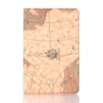 Map Style Auto Wake/Sleep Leather Wallet Tablet Cover for Huawei MatePad Pro – Beige