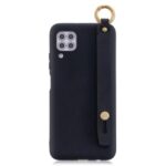 TPU Cell Phone Back Case with Wrist Strap Kickstand for Huawei P40 Lite / Nova 7i / Nova 6 SE – Black
