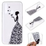 Pattern Printing TPU Soft Phone Cover for Huawei Y7p/P40 lite E – Butterfly Girl