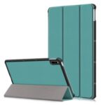 Litch Skin PU Leather Tri-fold Stand Tablet Case for Huawei MatePad – Green