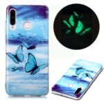 Noctilucent Patterned IMD TPU Cover for Huawei P30 Lite / nova 4e – Blue Butterfly